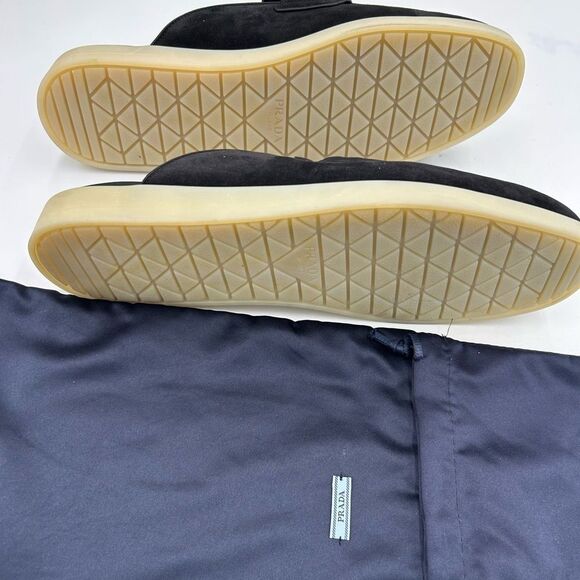 Men’s Prada triangle logo Saint Tropez slip on loafers size 9, made in Italy - Picture 6 of 9